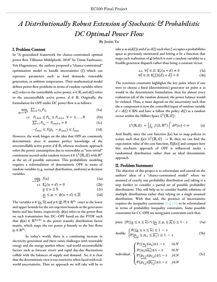Stochastic DC OPF Research Paper