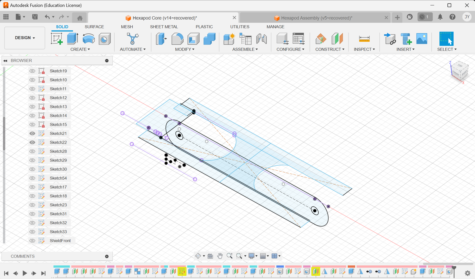 CAD femur sketch