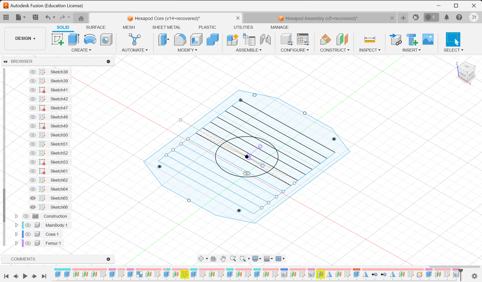 CAD mainframe sketch